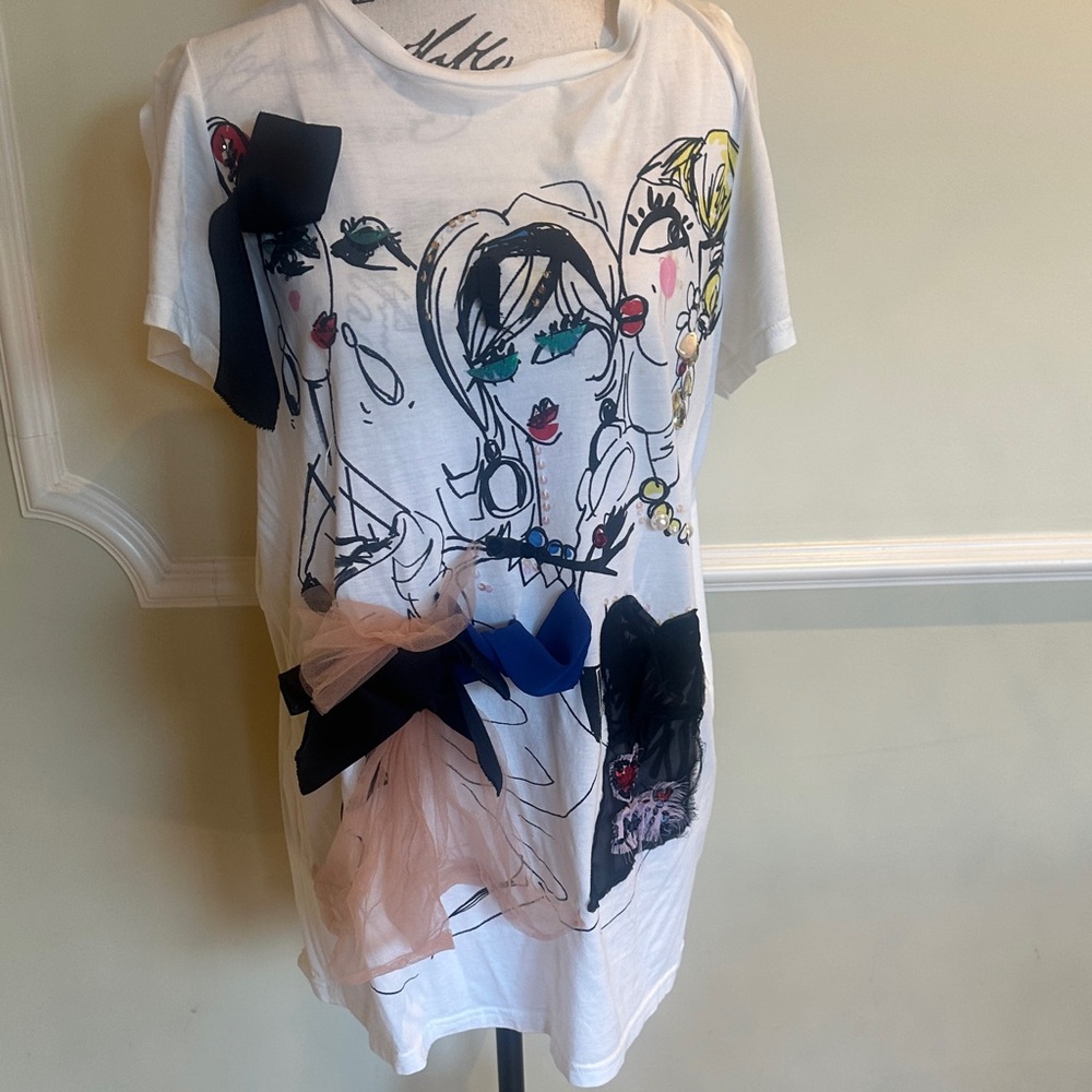 Lanvin for H&M Design Graphic Tee Size L